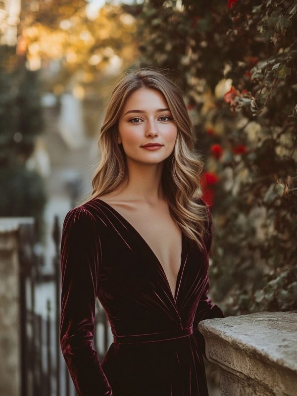 Fall velvet Dress