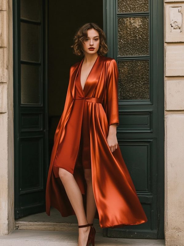 satin fall dress