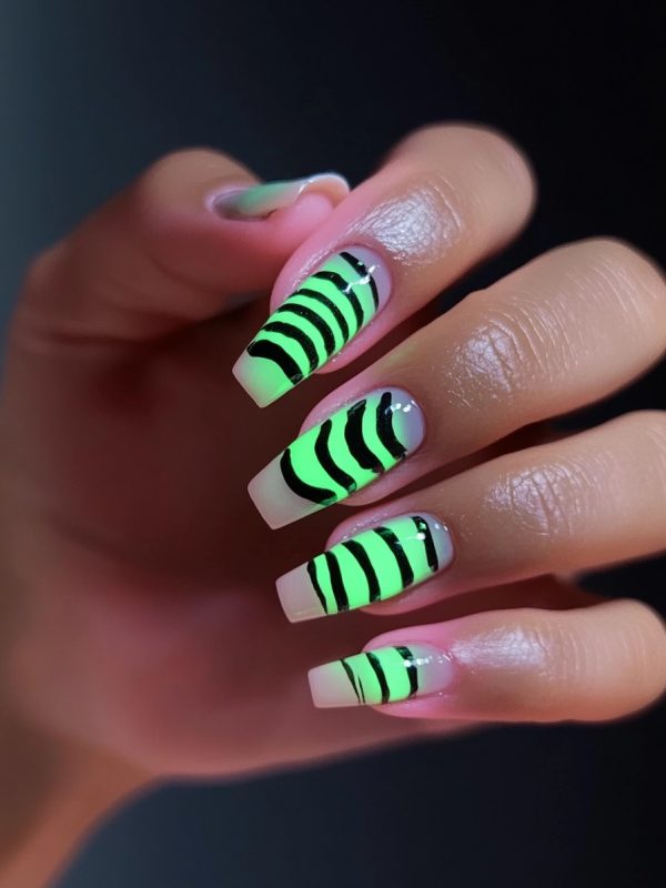 Beetlejuice nail designs