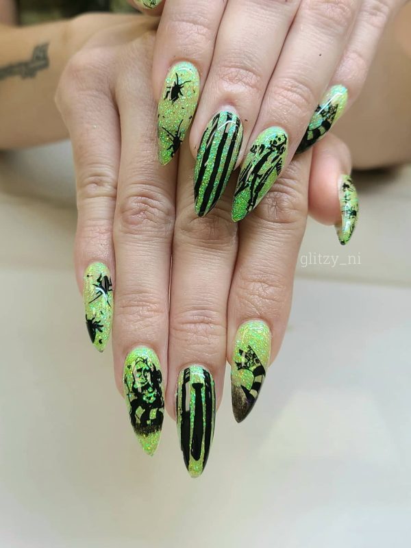 Beetlejuice nails