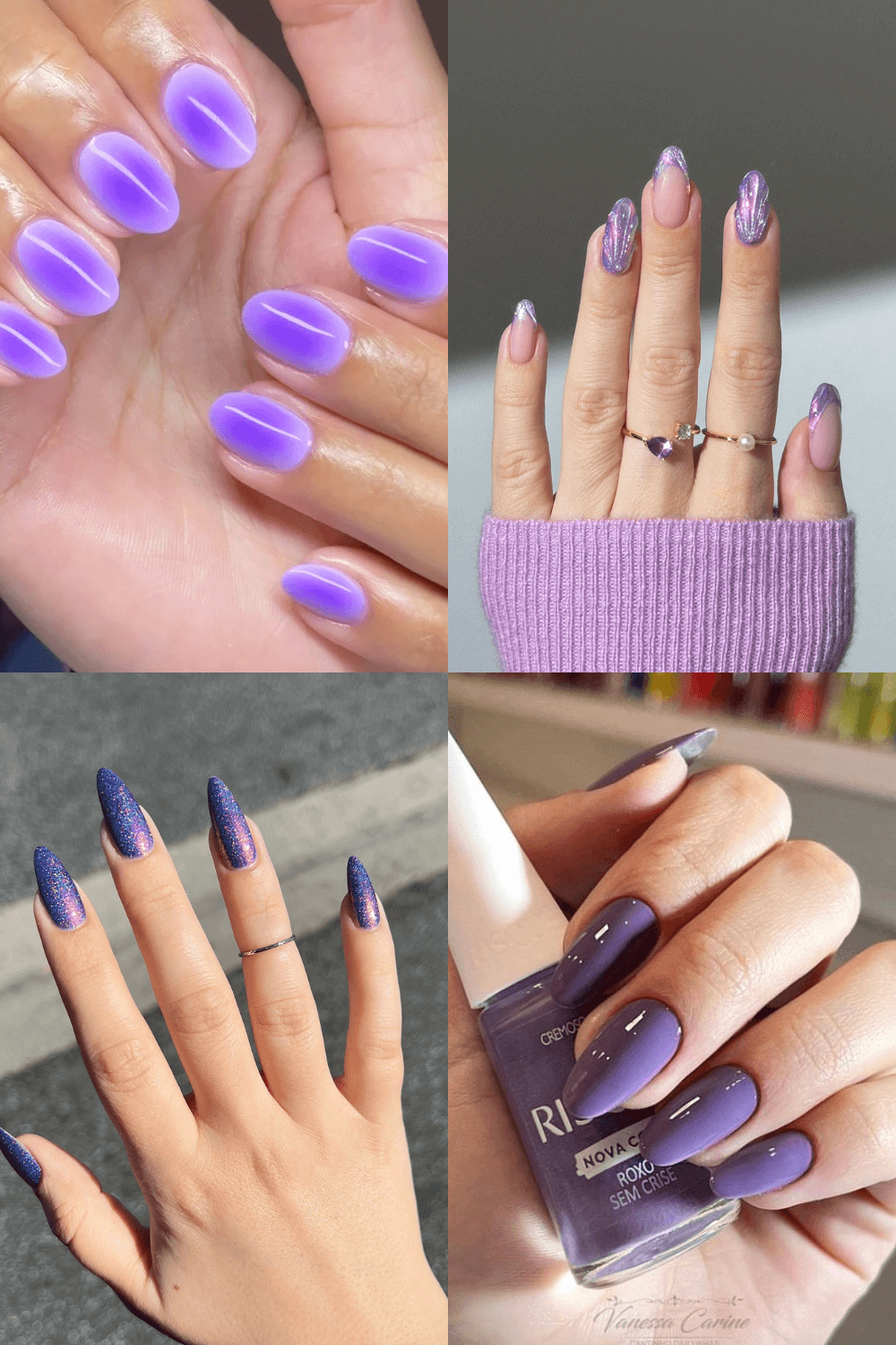 24+ Purple Nail Design Ideas and Shades to Fall in Love With! (2) (1)