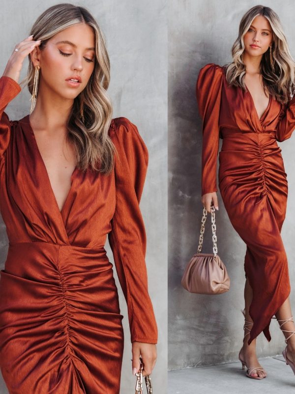 satin fall dress