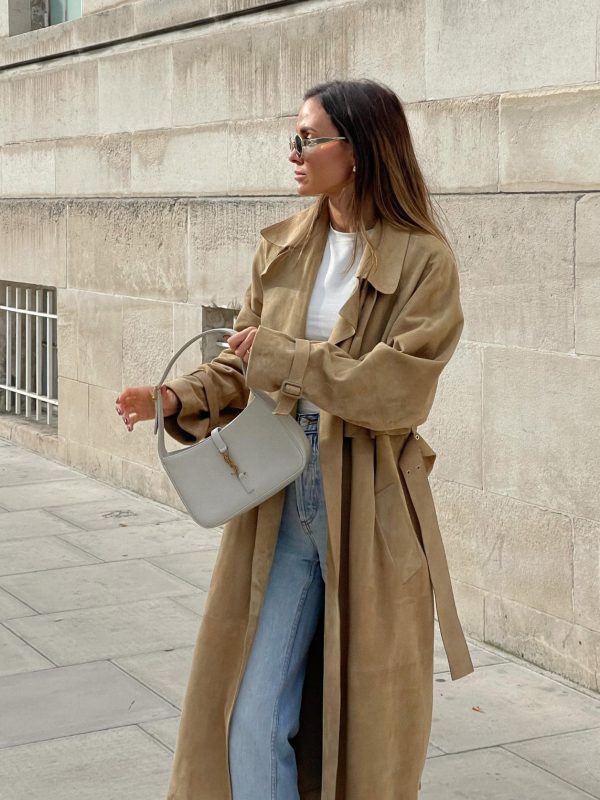 casual trench coat outfit