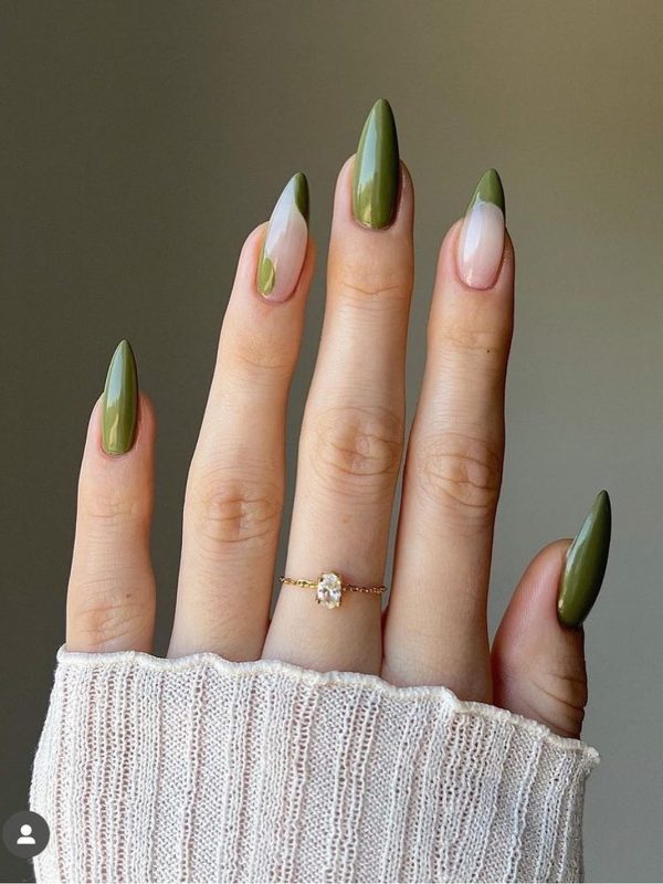 pastel green nails