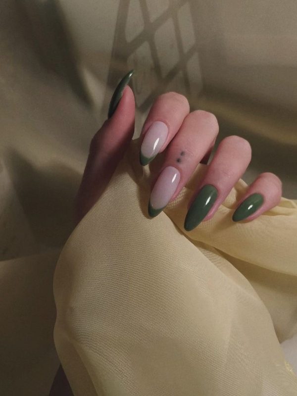 pastel green nails