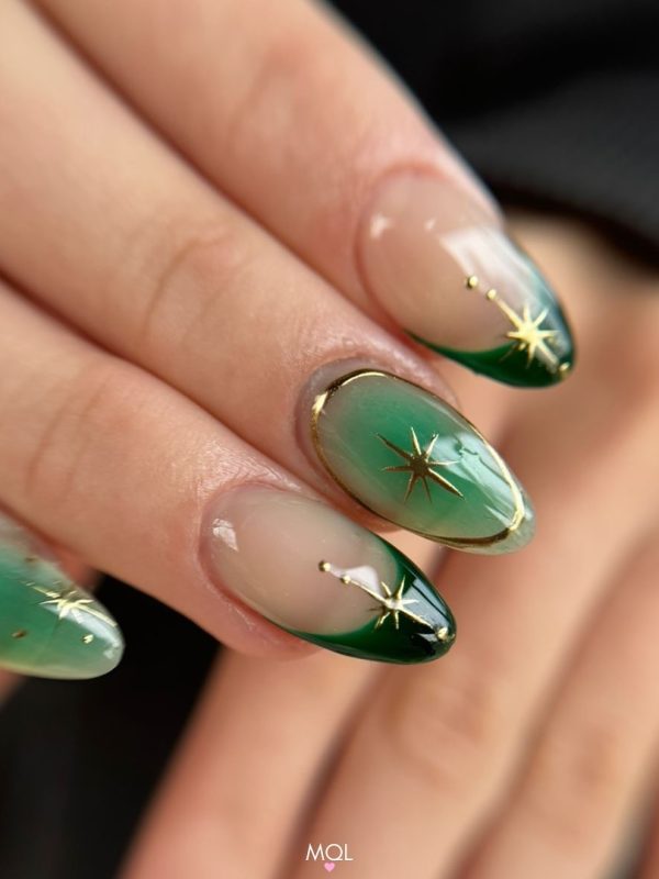 pastel green nails