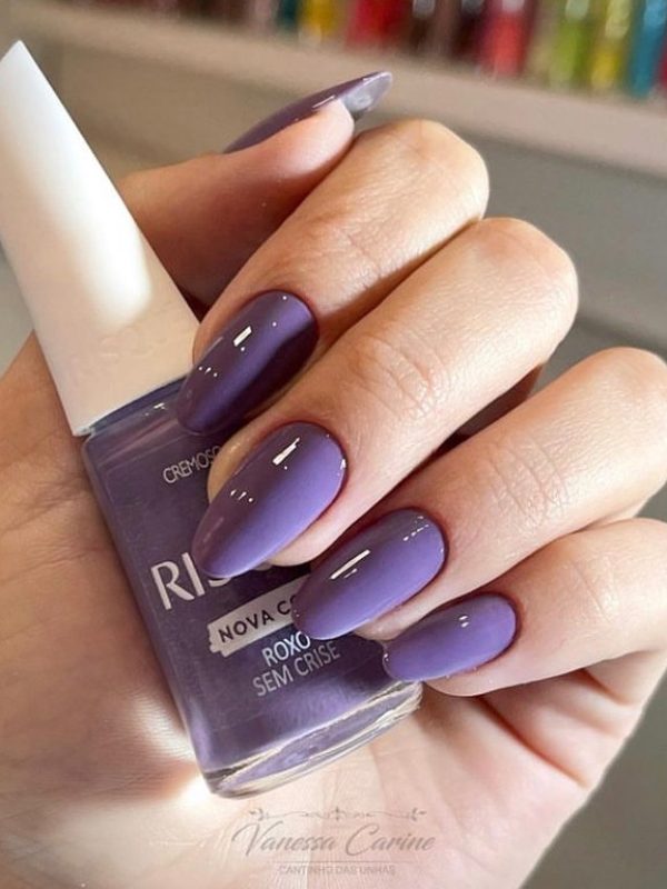 purple nails for wedding