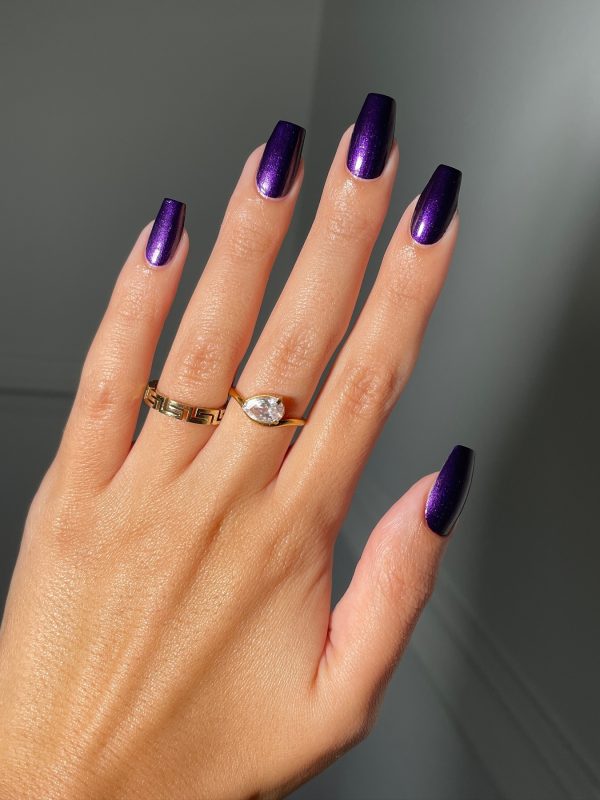 Metallic Purple Nails