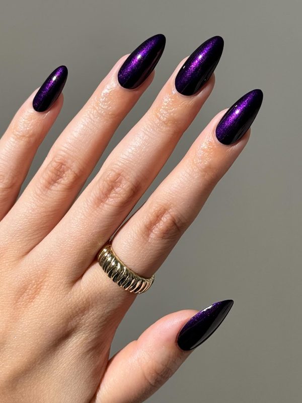 Metallic Purple Nails