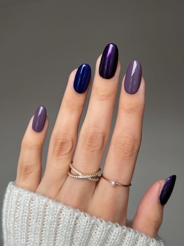 Metallic Purple Nails