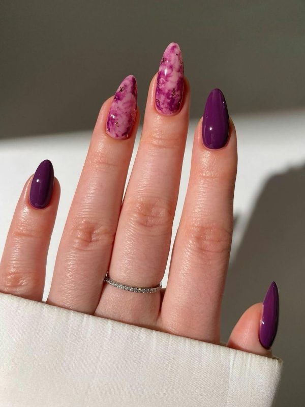 plum purple nails